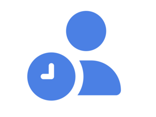icon of user and clock